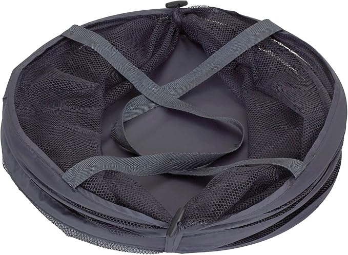Household Essentials 2027-1 Pop-Up Collapsible Mesh Laundry Hamper | Charcoal