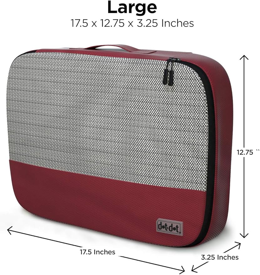 5pc Large Packing Cubes for Suitcases - Travel Packing Organizers for Carry on Suitcase - Luggage Packing Cubes for Travel - Packing Bags for Suitcases