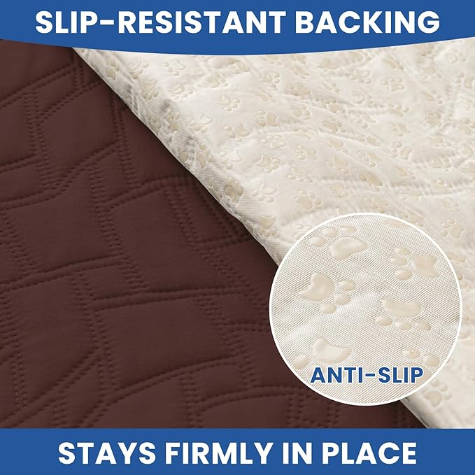 Waterproof Couch Covers for Pets, Waterproof Dog Bed Cover, Anti-Slip Soft Dog Blankets, Couch Cover for Dogs Washable, Pet Blanket for Puppy Large Dogs Cat (30x70 Inch, Coffee)