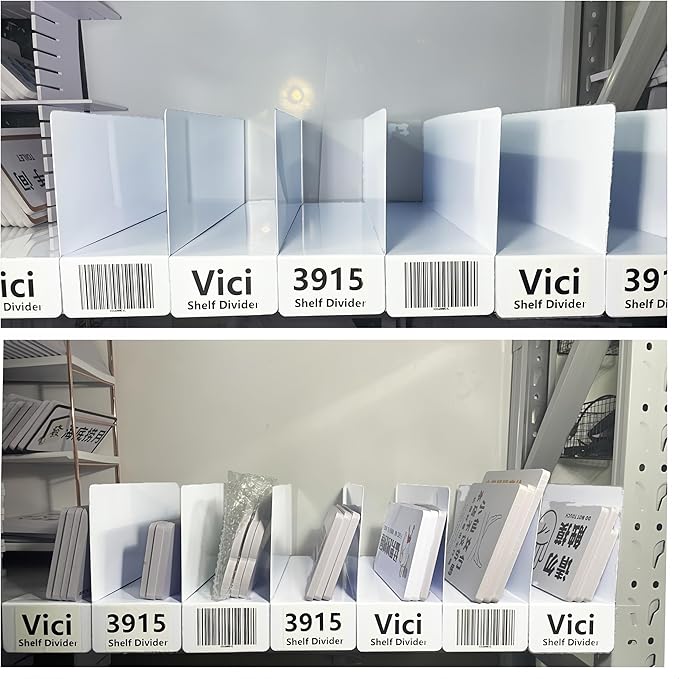 1.6MM 20 Pcs 39 * 15CM 1MM PVC Shelf Dividers for Closets Wood Shelf Separators Clothes Organizer and Bedroom Storage and Organization Organization Separator Shelf Laber