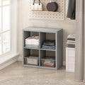 Furinno Cubic Closet Organizers and Storage, 4-Cube Closet Organizer, Open Shelf Closet Storage, Extra Thick Frame for Wardrobe, Bedroom, Living Room, Light Grey