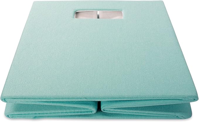 DII Poly-Cube Storage Collection Hard Sided, Collapsible Solid, Small, Aqua (Pack of 2)