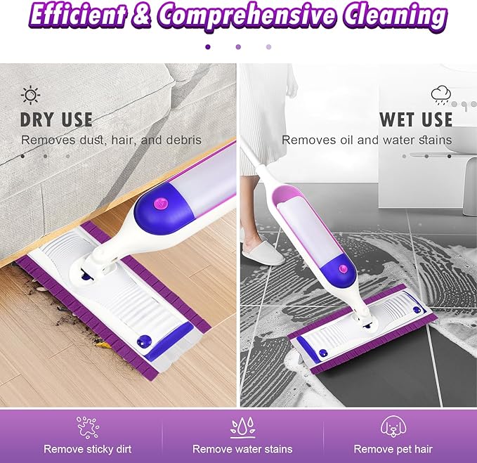 3 Pack Spray Mop Pads for Swiffer PowerMop Multi-Surface Mop and Power Mop Wood Mop Pads Refill, Washable & Reusable Floor Cleaning Replacement Mopping Pads
