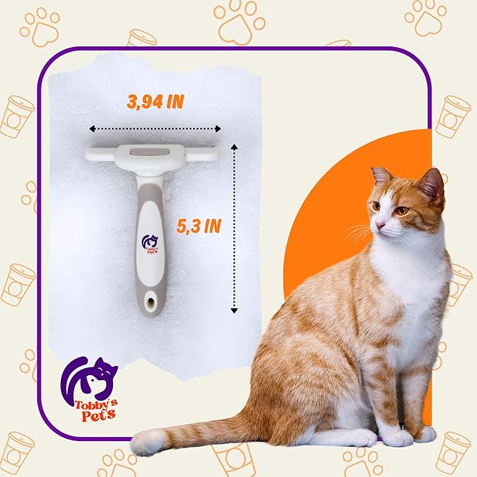 Tobby’s Pets Pet Grooming Kit – 3-Piece Dog & Cat Brush Set with Dematting Tool, Deshedding Brush & Self-Cleaning Slicker Brush – Professional Grooming for Long-Haired Dogs, Double Coats & Cats