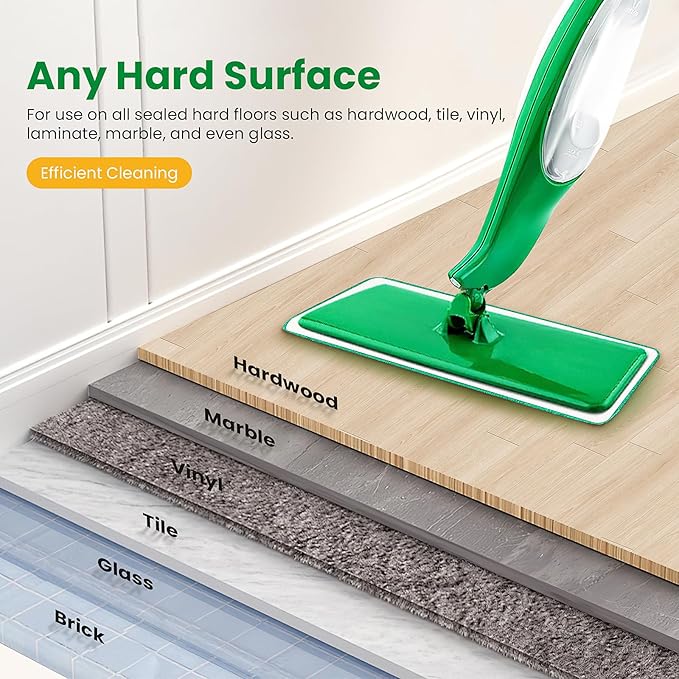 4 Pack Spray Mop Pads Refills Compatible with Libman Freedom Spray Mop, Reusable Microfiber Spray Mop Head Replacement, 16 in Spray Mops for Floor Cleaning (ONLY Pads)