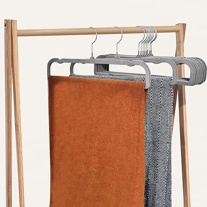 Velvet Pants Hangers 20 Pack,Premium Non Slip Velvet Hangers,Thin Space Saving Slim Clothes Hangers with 360° Swivel Hook,13.77inch