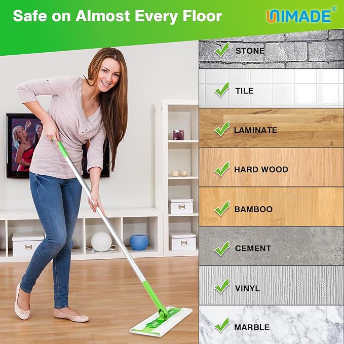 Dry Sweeping Cloths, 52 Count Mop Refill Compatible with Swiffer Sweeper - Disposable Duster Refills Mops for Cleaning Hardwood Floor Dust