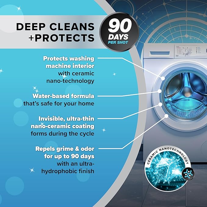 Lifeproof 4-IN-1 Washing Machine Cleaner - Up to 90 Days of Protection Against Odors & Grime (8-Pack, 1-Year Supply)