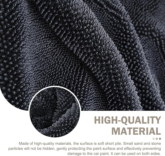 Car Drying Towel, Absorbent Car Cleaning Cloth (19.7"x 31.5"), Microfiber Double Twist Pile & Edgeless Design, Leaves No Streaks, Spots or Scratches, Universal for Car Truck SUV RV Motorcycle