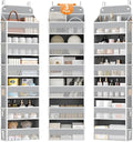 Yecaye 3 Pack Over The Door Organizer, 6-Tier Closet Door Hanging Organizer with 12 Mesh Pockets, Bathroom Organizers and Storage, Ultra Sturdy Large Capacity Over Door Storage Newborn Baby Essentials