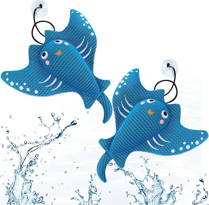 Hot Tub Scum Absorber Devilfish, 2PCS Reusable Hot Tub Oil Absorbing Floating Sponges for Spa/Pool, Hot Tub Scum Sponge Accessories to Soak Up Oils & Keep Water Clean