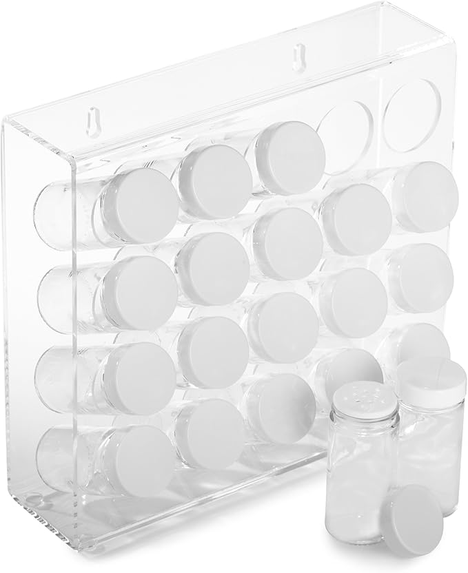 Prodyne A-845 Spice Rack, 20 Bottle, White