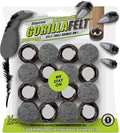GorillaFelt Chair Leg Floor Protectors/Felt Chair Glides (Set of 16) Tap-On Felt Furniture Pads Guaranteed to Stay On, 1 Inch Round Chair Sliders