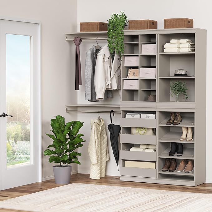 ClosetMaid Modular Storage Shelf Unit with 3-Shelves, Taupe