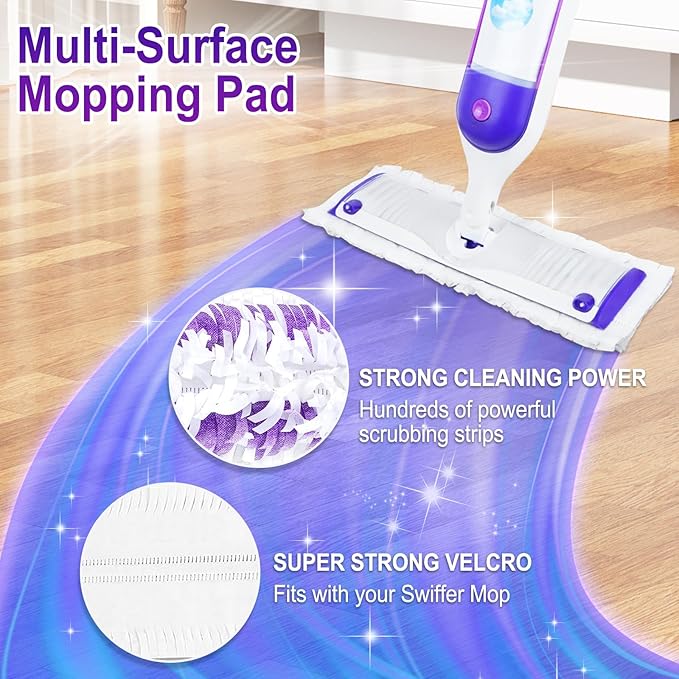 50 Pack Disposable Power Mop Pads for Swiffer Power Mop Pads,Compatible with Swiffer Power Mop Refills,Thickened Multi-Surface Replacement for Swiffer Wet Pads Refill on All Finished Floors