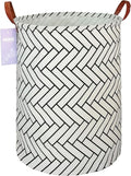 Laundry Hamper Large Canvas Fabric Lightweight Storage Basket/Toy Organizer/Dirty Clothes Collapsible Waterproof for College Dorms, Boys and Girls Bedroom,Bathroom(Weave)