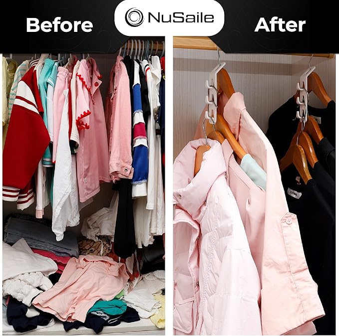 3 Hook Clothes Hanger Connector Hooks - Sturdy Plastic Space Saving Hanger Holders - Vertical Closet Hangers with 3 Hooks - Cascading Clothes Hangers - Vertical Closet Organizer - 12 pc