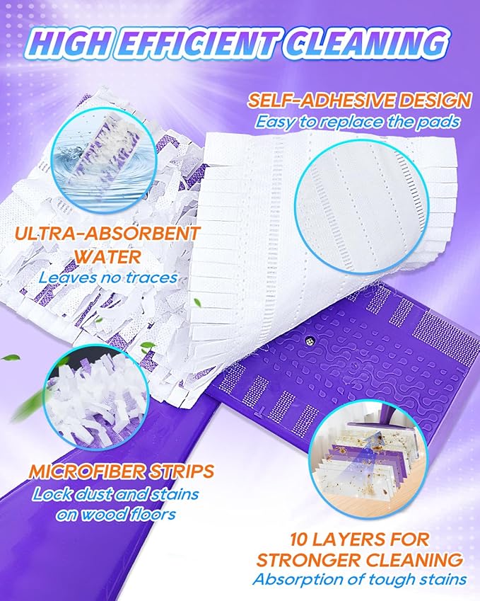 20 Pack Disposable Mop Pad Refills for Swiffer Wet Jet Spray Mop，Dry&Wet Mopping Pad Compatible with Swiffer Wet Jet Multi Surface WetJet Pad for Floor Cleaning