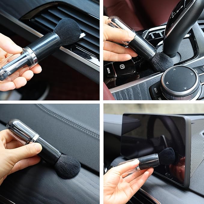 4 Pack Exquisite Duster Brush Kit, Small Dust Brushes, Feather Duster, Soft Fibers, Efficient Dust Removal, Cleaning Tool Perfect for Digital Devices, Keyboards, Car Interior, Craft, Mobile Phone