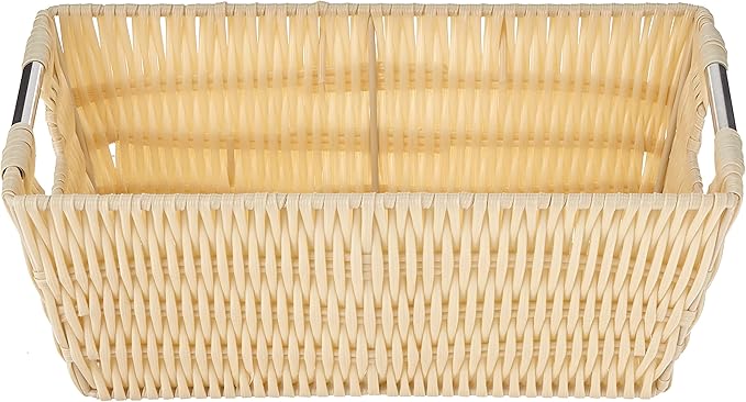 Whitmor Rattique Small Shelf Tote Latte (Pack of 2)
