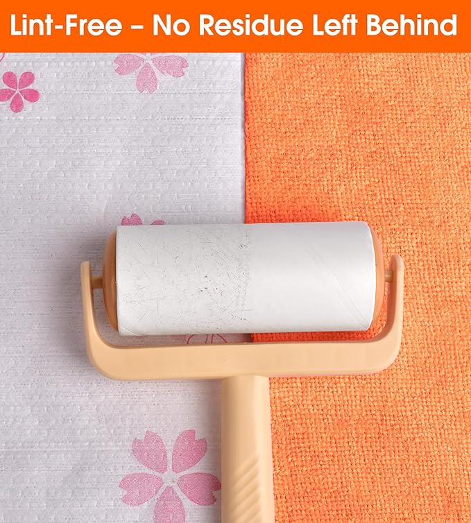 CHAUNCEY HOME Microfiber Cleaning Cloth Roll–100 Pack, Tear Away Microfiber Towels, Reusable, Washable, Scratch-Free, Kitchen Towels for Car, Home, Kitchen, Glass, Dishes(Honey Orange)