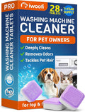 PRO Washing Machine Cleaner Tablets for Pet Owners – Breaks Down Pet Hair Eliminates Odors & Buildup – Septic Safe Extra-Strength Deep Clean for Front & Top Load HE Washers – 28 Tablets 1-Year Supply