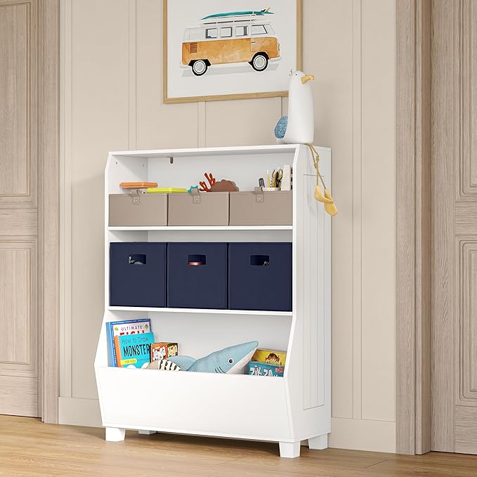 RiverRidge Kids 2pc 10.5in. W x 5in. H Folding Storage Bin Set - Taupe