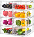 8 Pack Acrylic Storage Drawers, Clear Stackable Storage Drawers, Acrylic Organizers Drawers for Under Sink, Pantry, Bathroom, AcrylicStorage Containers for Makeup Organizers Cosmetic Display, Medium