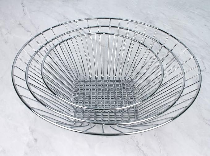 RSVP 30-by-12-Inch 3-Tier Wire Hanging Basket, Chrome