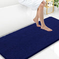 Arotive Bathroom Rugs 59x24, Extra Soft Absorbent Shaggy Chenille Bath Rugs, Machine Washable Rubber Backing Non-Slip Bath Mats for Bathroom Floor Tub and Shower, Home Decor Accessories, Navy