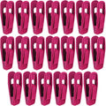Litoexpe 20 Pcs Hot Pink Velvet Hangers Clips, Pants Hangers Velvet Clips, Strong Finger Flocked Clips for Thin Felt Hangers