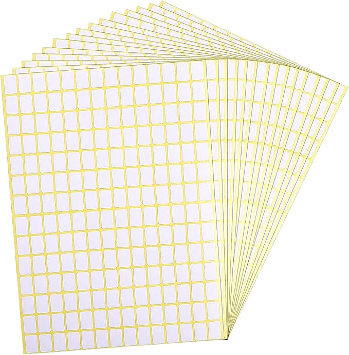 2940PCS Matte White Labels Stickers 0.5" x 0.3" Small Blank Labels Removable Price Stickers to Write On Sticky Name Tags for Jar Diamond Art Boxes Folder Envelope Office Kitchen (13 X 9 mm)