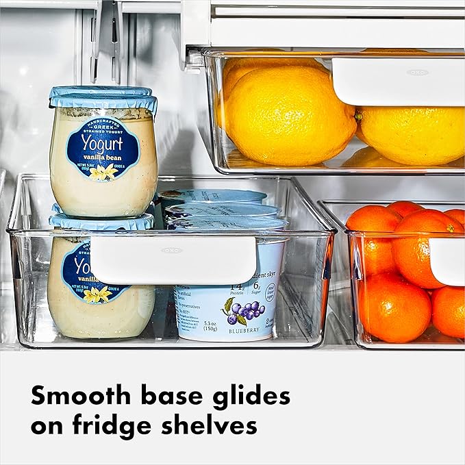 OXO Good Grips Fridge Organization Bin 8 in x 14 in - for Cheese, Meat, Fish and More