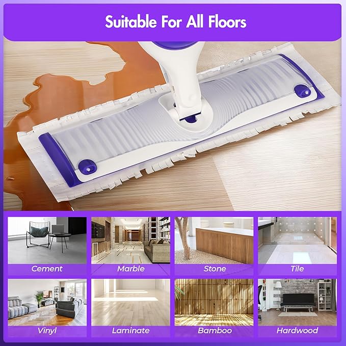 15 Pack Power Mop Refills, Disposable Mopping Pads Refills Compatible with Swiffer Power Mop, Multi-Surface Replacement Powermop Kit for Wood Floor Cleaning