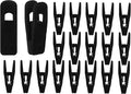 Velvet Hangers Clips Strong Finger Clips Perfect for Thin Velvet Hangers (Black, 20)