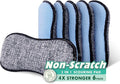 GRANNY SAYS Sponges Kitchen for Washing, Dish Washing Scrubbers, Scrubbing Pad for Cleaning, Scrub Sponges for Kitchen Non - Scratch, Scouring Pad for Pots and Pans, Washable & Microfiber Pad, 6 Pack