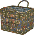 Boho Fabric Storage Basket, Large Capacity Laundry Basket, 12.2'' x 10.23'' x 10.23'' Collapsible Laundry Hamper with Easy Carry Handles (D Multi-Color 14, L)