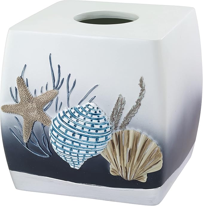 Avanti Linens – Bathroom Accessory, Resin Countertop Accessories, Oceanscape Inspired Bathroom Decor (Blue Lagoon Collection)