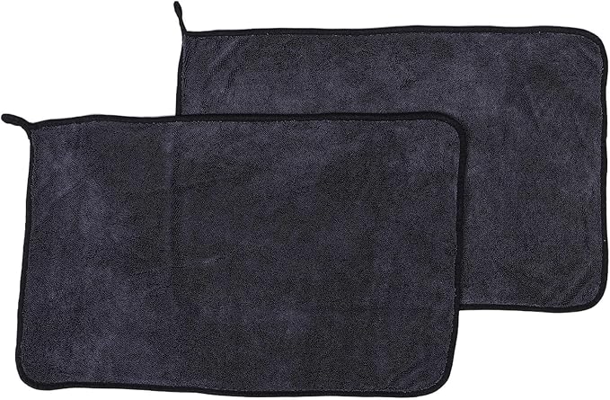 balacoo 2pcs Car Drying Towels Microfiber Absorbent Cleaning Cloths Thickened Lint-Free Car Care Towels for Exterior and Interior Detailing Auto Cleaning