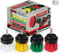 Drill Brush Attachment Set - Wheel Cleaning Brush for Drill - Shower Cleaner Brush Drill Attachment - Drill Cleaning Brush - Shower Scrubber Drill Attachment - Detail Drill Brush - Concrete Scrubbing