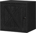 FUSUNBAO Magic DIY Cube Storage Organizer Stackable Cubes for Home Books Clothes Toy-Modular Cubby Storage System-Office Cubical-Bookcase Closet (Black, Door Cube)