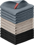 Nialnant 12 Pack Dish Towels,100% Cotton Kitchen Towels,Soft and Absorbent Kitchen Dish Rags, Dish Towels for Washing Dishes-12x12 Inch
