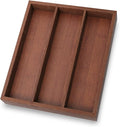 Silverware Organizer Bamboo Kitchen Drawer Organizer, Flatware Organizer Tray for Kitchen, Flatware, Utensils（Brown）