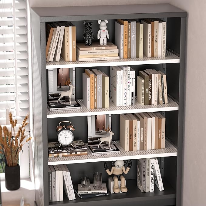 Expandable Closet Organizer Shelves, Adjustable Metal Storage Shelves Divider for Wardrobe Cupboard Kitchen (2 Pack, W:7.87" x L: 17" to 31")