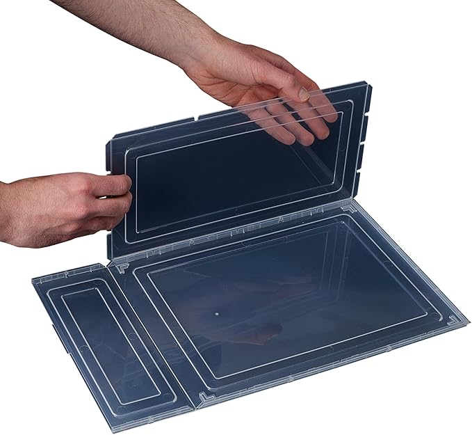 Simplify Shoe Storage Boxes 6 Pack | Easy Assembly | Stackable | Great for Shoe Collectors | Home Organization | Storage | Lightweight | Plastic | Dimensions 13.9" L x 9.8" W x 7" H | Clear/White |