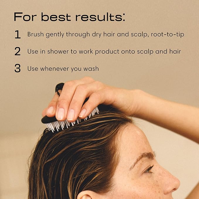 Jupiter Scalp Exfoliator - Scalp Massager Tool for Wet & Dry Hair - Ergonomic Detangler Brush - Dandruff Comb & Scrub to Remove Dandruff & Buildup and Support Circulation - White