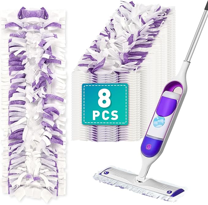 5X Cleaning Power Mop Pads Compatible with Swiffer PowerMop, Disposable Mopping Pad Refills for Cleaning, Multi-Surface Wood Floor Replacement Pads