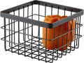 G.E.T. WB-664-MG Square Metal Storage Wire Basket for Pantry, Produce and More, 6" x 6" x 2"