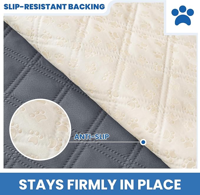 Waterproof Dog Bed Cover Pet Blanket, Soft Couch Cover for Dogs Washable, Non-Slip Dog Blanket Protect Furniture Couch Sofa Car for Puppy Large Dogs Cat (40x50 Inch, Dark Grey)