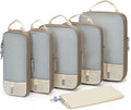 BAGSMART 6 Set /4 Set/2 Set Compression Packing Cubes for Travel, Lightweight Luggage Organizer Bags, Durable Space Saver Bags Travel Essentials